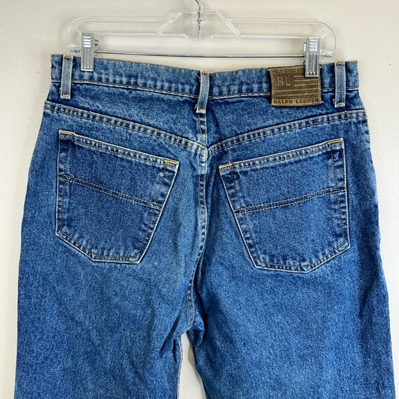Vintage Polo Ralph Lauren Womens 14 Straight Leg Blue Jeans Classic Preppy 90s - Picture 8 of 12